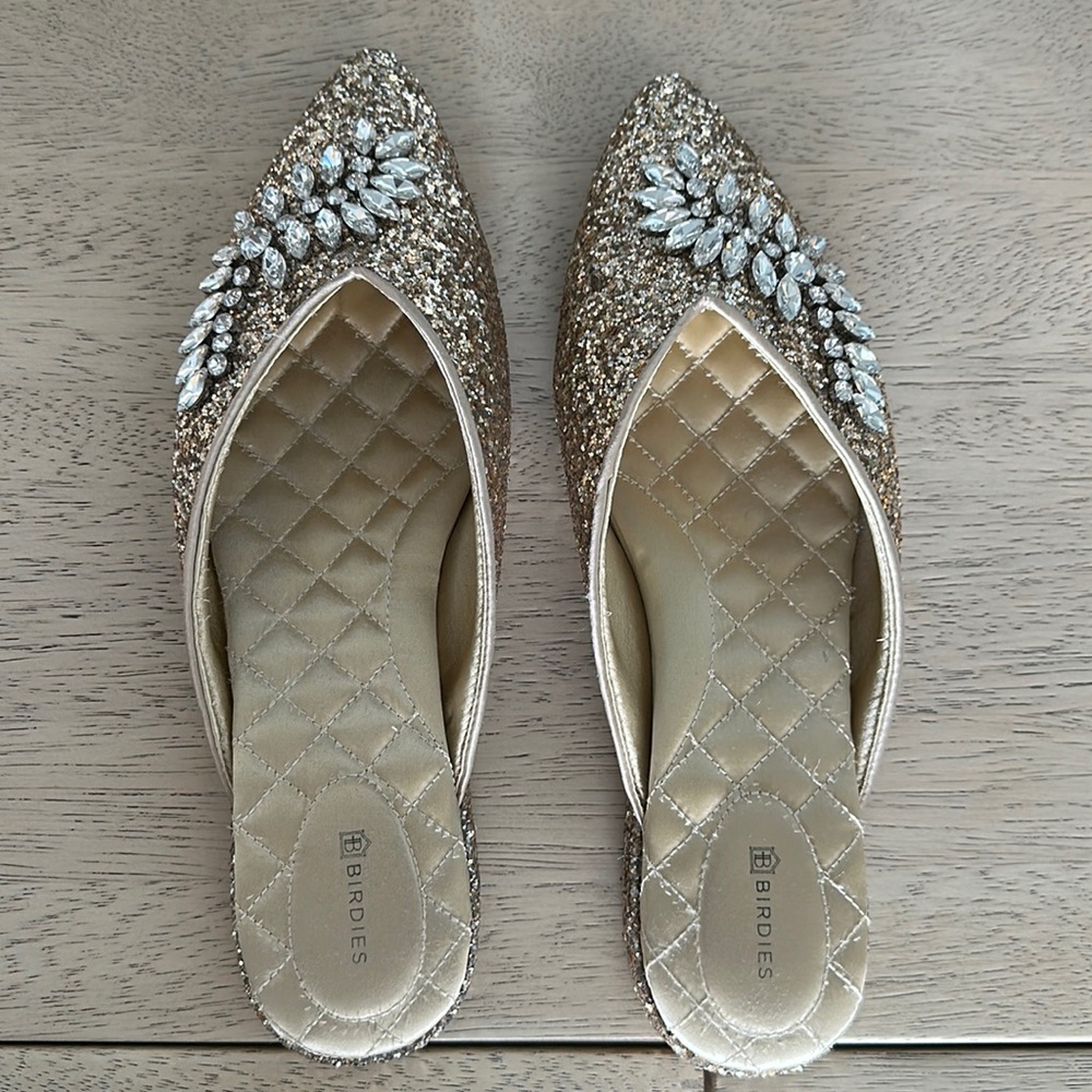 Birdies glitter slip on size 10- minimally worn.